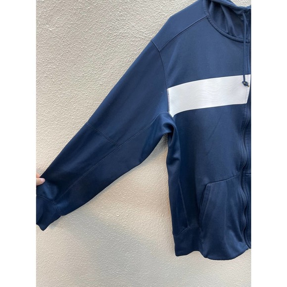 MEN'S Nike Penn State Full Zip Hooded Jacket Blue and White Large - Picture 3 of 8